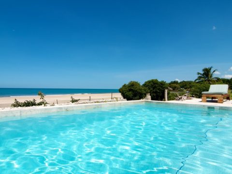 Out of the Blue on the Beach in Jamaica